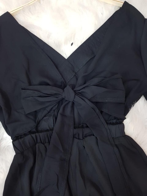 Jum short cột nơ lưng và ảnh thật
