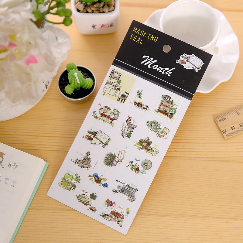 [RẺ NHẤT THỊ TRƯỜNG] Hình dán sticker Togu trang trí sổ nhật kí theo chủ đề