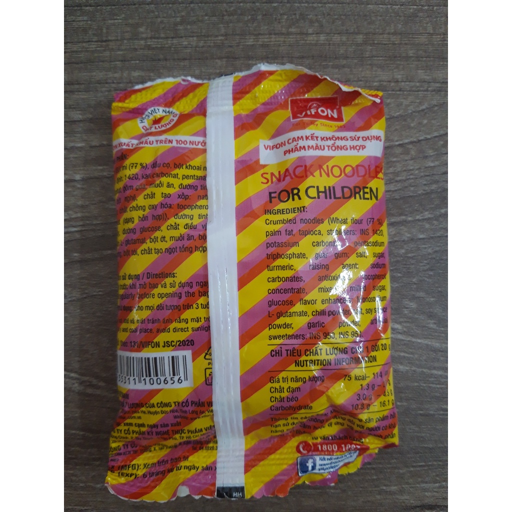 Mì trẻ em Vifon  20g×10 gói