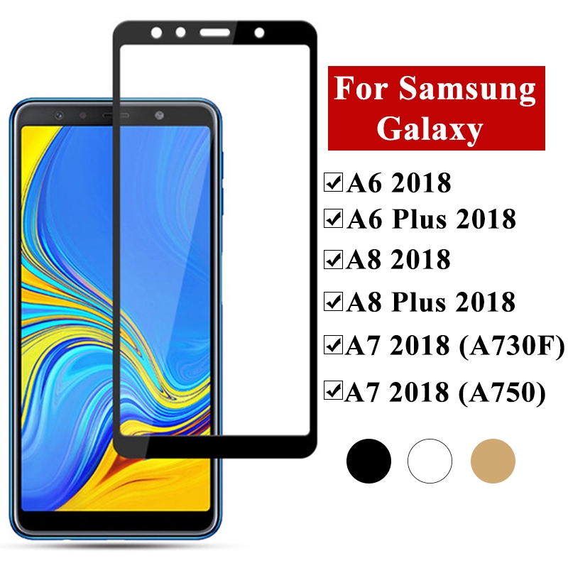 Kính cường lực bảo vệ toàn màn hình cho Samsung Galaxy A6 / A8 Plus 2018 A3 A5 A7 2017