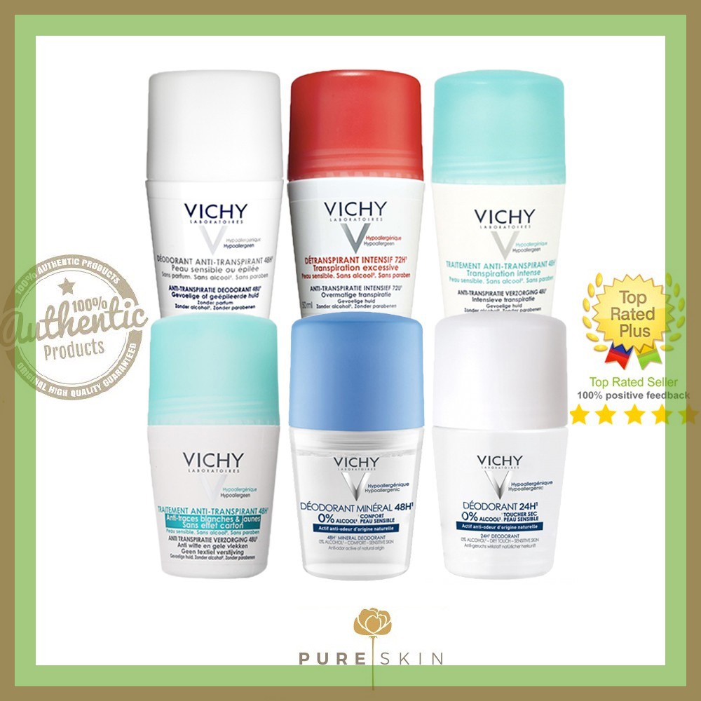Lăn khử mùi Vichy nắp xanh cho da dầu 50ml | BigBuy360 - bigbuy360.vn