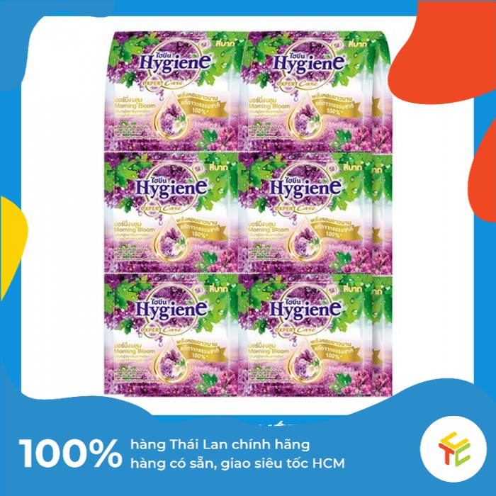 [Mùi Lavender] Dây 12 Bịch Nước Xả Vải Đậm Đặc Hygiene 20ml Thái Lan Mới