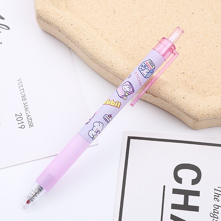 Bút Gel Bấm Ngòi 0,5mm Có Đệm Tay Họa Tiết Ngộ Nghĩnh Đáng Yêu KUMI STORE