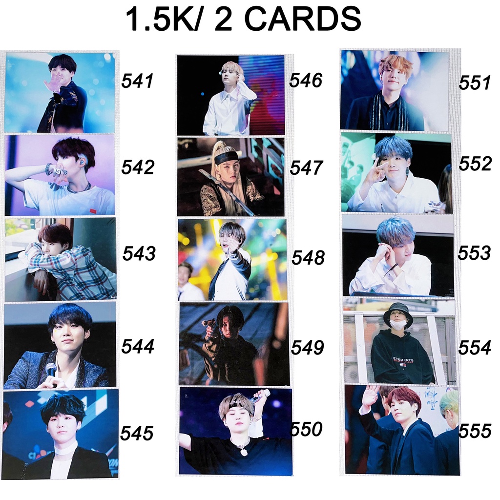 Sale set card  SUGA BTS giá rẻ 4