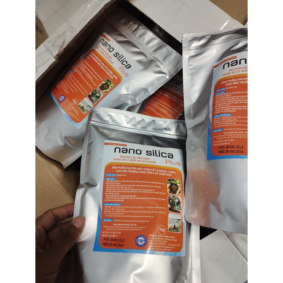 Nano Silica Plus Sản Phẩm Mới Nhất Chuyên Cho Môi Trường Nuôi Ốc Bươu Đen gói 0.5kg Hòa Tan Trong Nước
