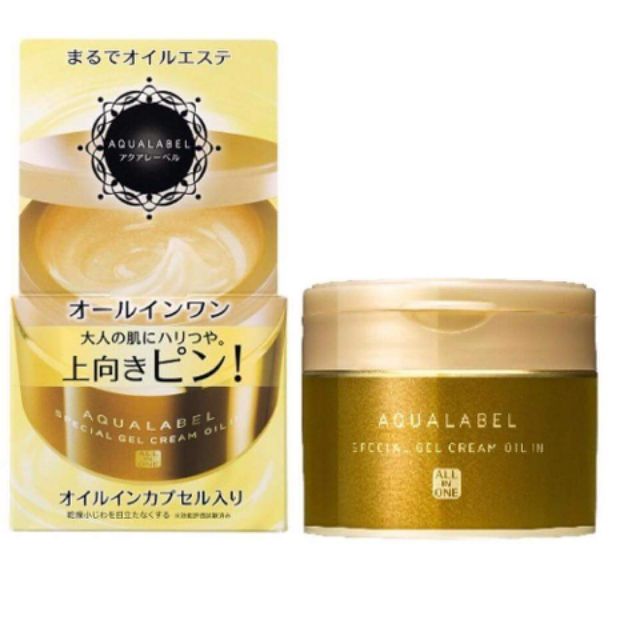 KEM DƯỠNG DA SHISEIDO AQUALABEL 5 IN 1 MÀU VÀNG 90G