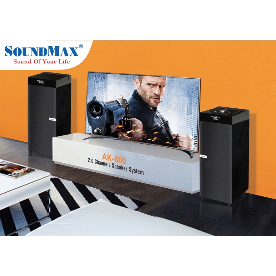 Loa 2.0 SoundMAX AK 800 (Đen)