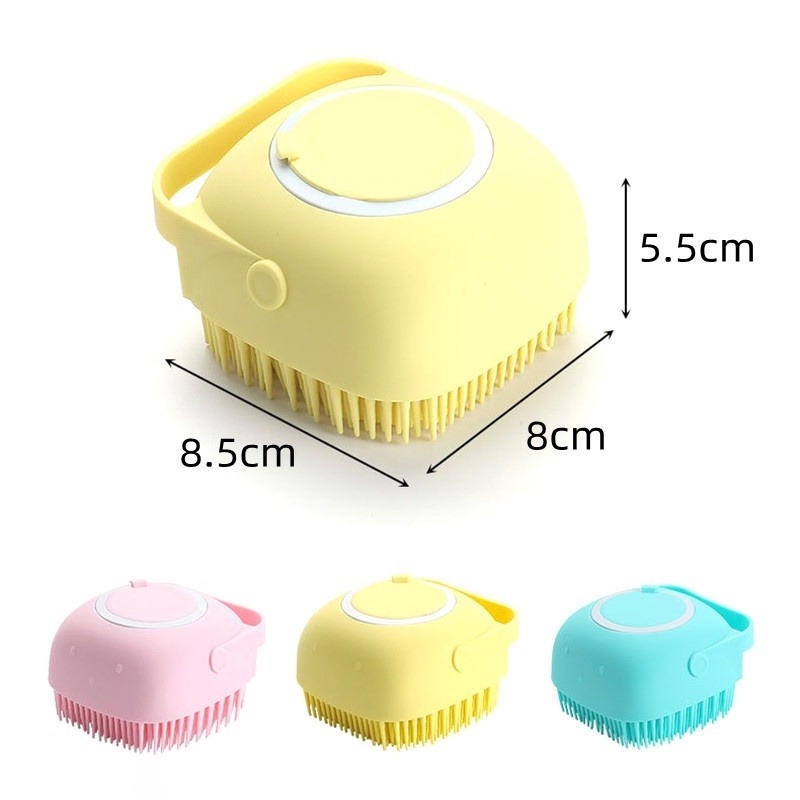 1 Bàn Chải Tắm Bằng Silicon Mềm Làm Sạch Da/Toàn Thân Đa Năng Cho Bé