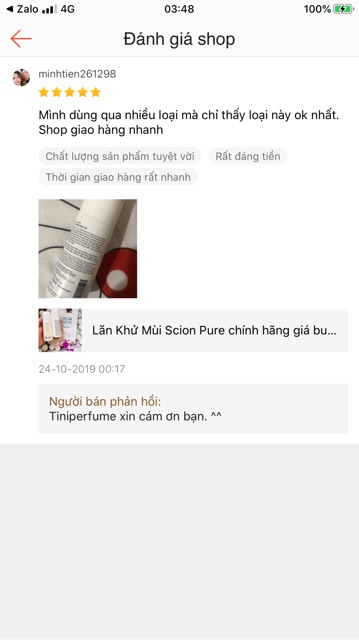 Lăn Khử Mùi Scion Pure chính hãng giá buôn sỉ