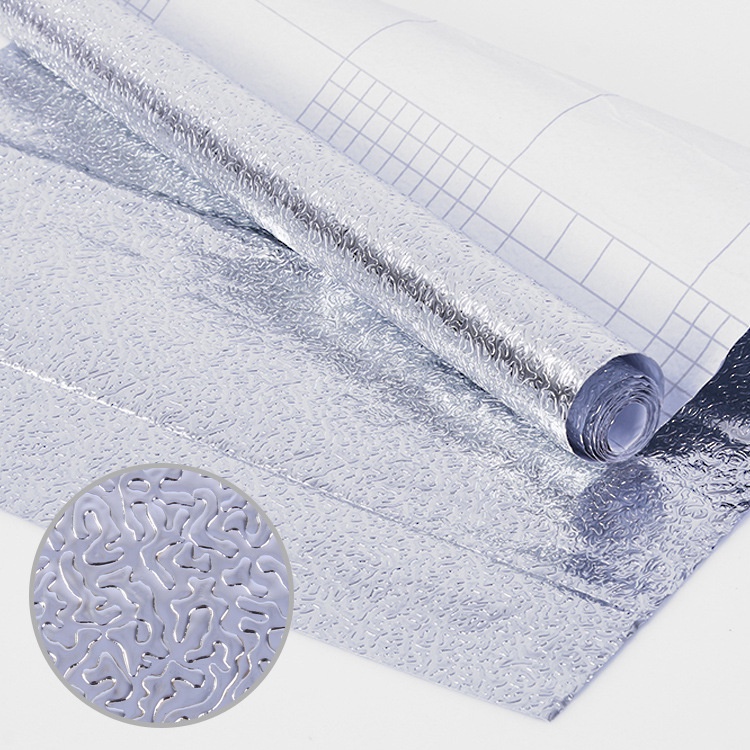 Giấy Dán Tường Nhà Bếp, Tráng Nhôm Bền Màu, Chống Thấm Nước, Chống Dầu Mỡ Khổ 2 - 3 Mét