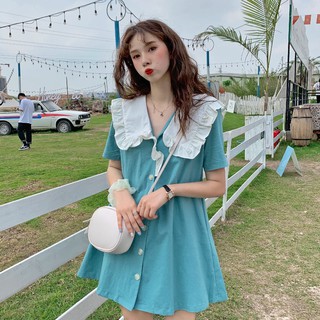 Đầm Xòe Tay Ngắn Xinh Xắn Dành Cho Nữ