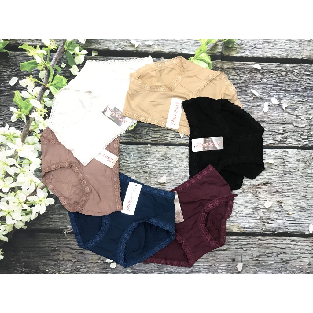 Quần lót nữ cotton, chip viền ren dành cho vòng 3 nhỏ Thái Lan Sister Hood 551, Leblur | BigBuy360 - bigbuy360.vn