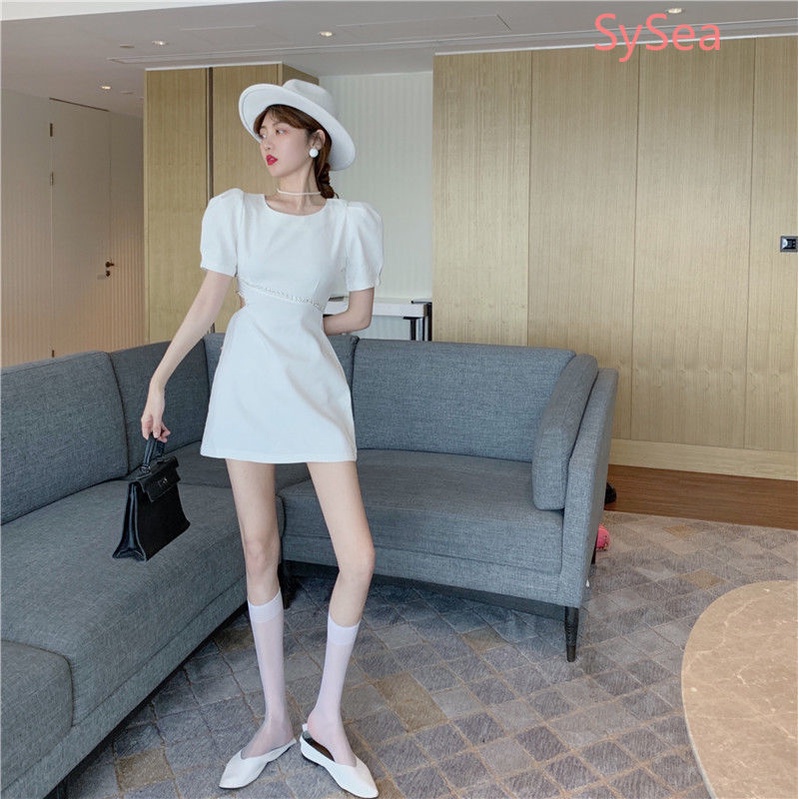 Đầm Màu Sắc Trơn Thời Trang Mùa Hè Pháp Dành Cho Nữ