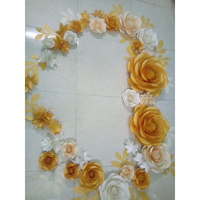 Set 30 bông giấy backdrop