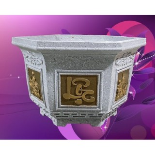Khuôn Đổ Chậu Nhựa ABS Siêu Bền Lục Giác 60cm Cao 45cm Phúc Lộc Thọ Việt Nam Tặng Búa Cao Su