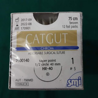 Chỉ Catgut Chrom SMI 1/0 và 2/0