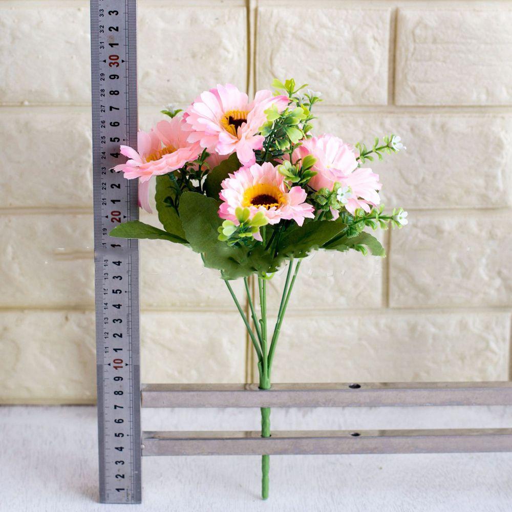 Hoa Cúc Nhân Tạo 6 Bông Dùng Trang Trí Phòng Khách / Tiệc Cưới / Sân Vườn DIY