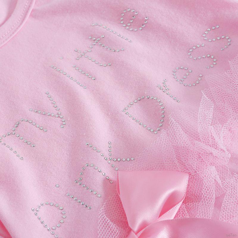 Bộ Áo Liền Quần Ngắn Tay Viền Ren Cho Bé Gái 0-12 Tháng Tuổi