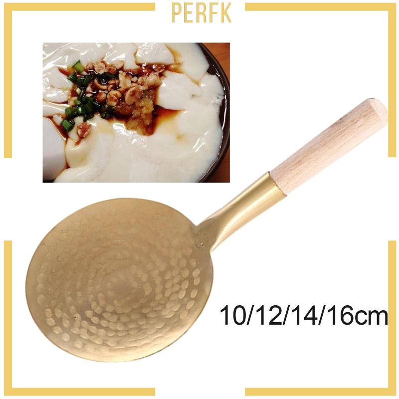 Muỗng Múc Đậu Phụ Với Tay Cầm Bằng Gỗ Tiện Dụng Cho Gia Đình / Nhà Hàng