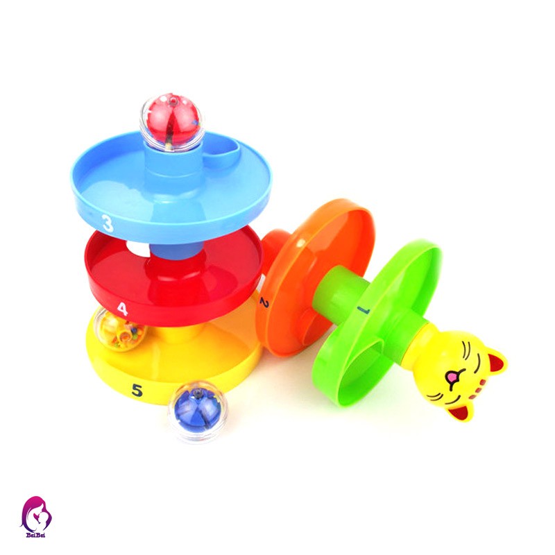 ♦♦ 5 Layer Ball Drop Roll Swirling Tower for Baby Toddler Development Educational Toys