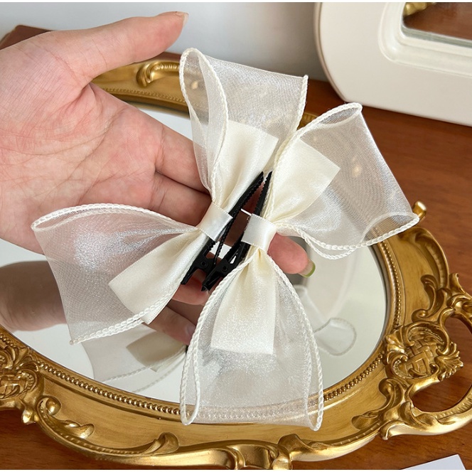 Kẹp Tóc Nơ Lolita sợi lưới Tiệm Thêu Việt  Phong Cách Cổ Tích