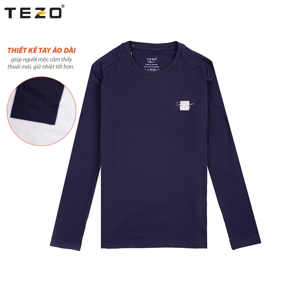 Áo thun trơn nam thu đông TEZO( 4 màu) Dài Tay, Chất Thun Cotton, Co Dãn mã 2111ATOB02 | BigBuy360 - bigbuy360.vn