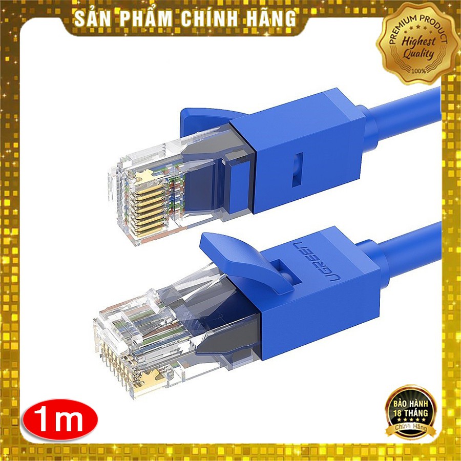 Dây mạng Ugreen 11201 dài 1m Cat 6 UTP chính hãng - HapuStore