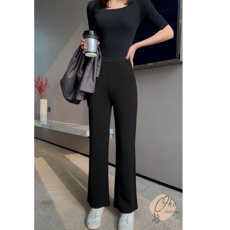 MÃ 222- QUẦN ỐNG LOE LƯNG CAO KÈM DÂY BUỘC