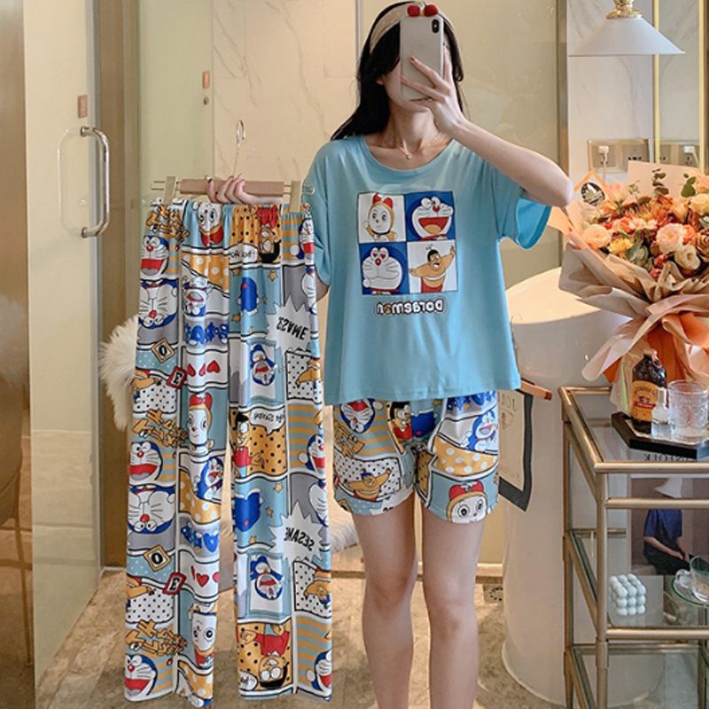 set bộ 3 món mặc nhà hoạt hình dễ thương(hàng đặt trước) | BigBuy360 - bigbuy360.vn