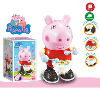 [CÓ ĐÈN NHẠC] Hộp đồ chơi heo hồng peppa đánh trống đèn nhạc cho bé MÃ SP (DÀNH CHO NHÓM) 3025-1 3025-1