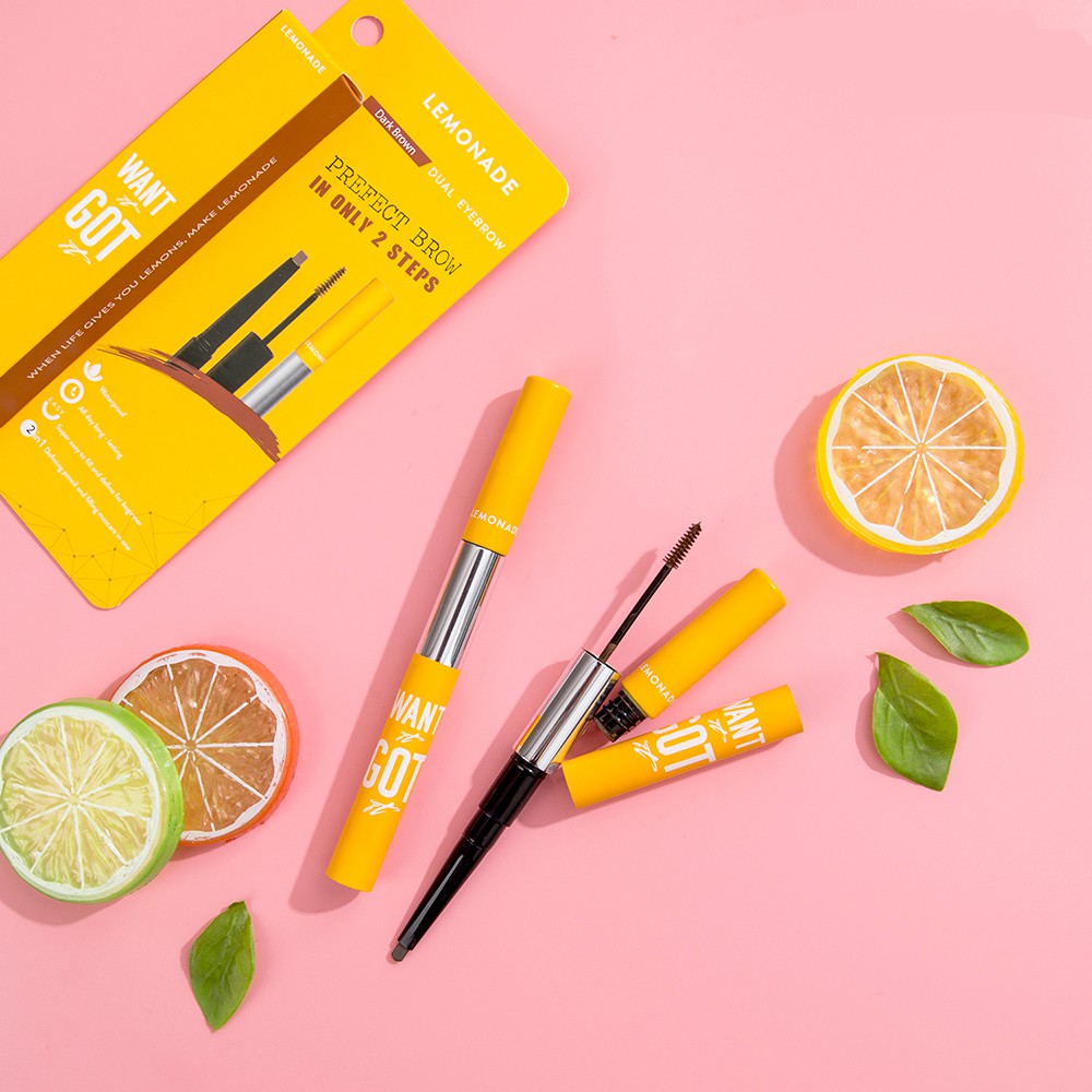 [ĐỦ 3 MÀU] CHÌ KẺ MÀY 2 ĐẦU LEMONADE WANT IT GO IT DUAL EYEBROW