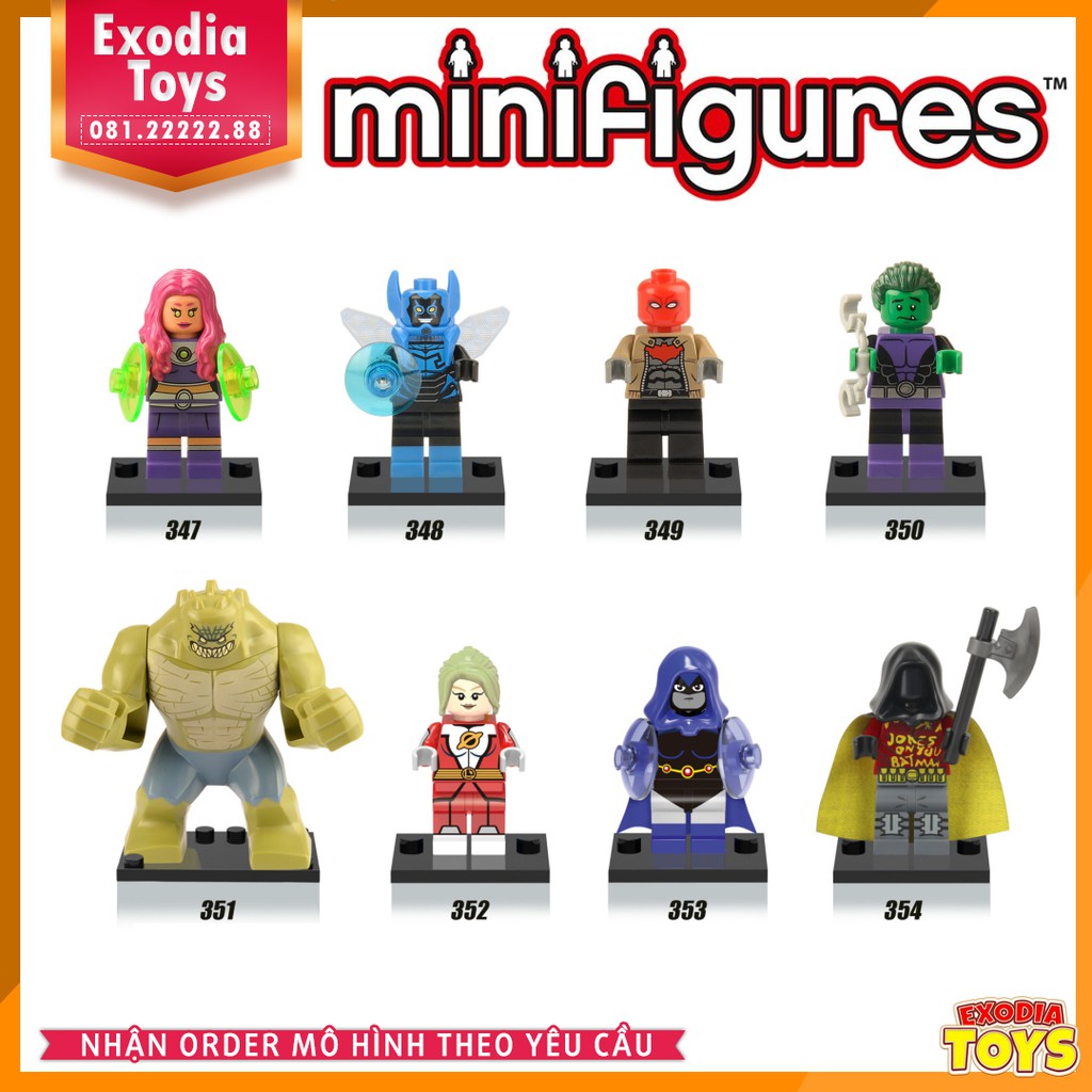 Xếp hình minifigure nhân vật siêu anh hùng Teen Titans - Đồ chơi lắp ghép sáng tạo - X0126