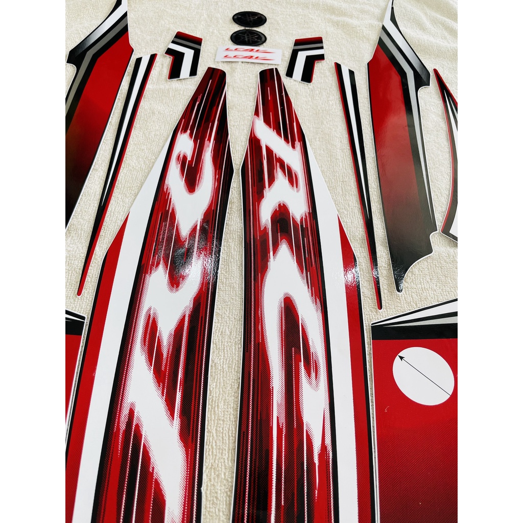 Bộ tem decal dán xe máy Yamaha Exciter Rc đời 2010 màu đỏ zin thái siêu đẹp