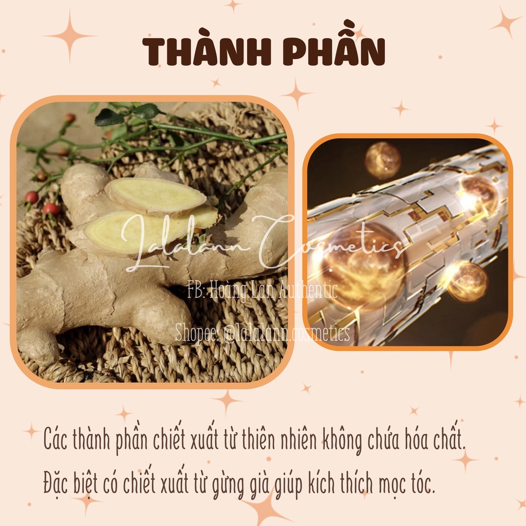 Kem ủ tóc gừng kích thích mọc tóc Massage da đầu thư giãn chuẩn Spa