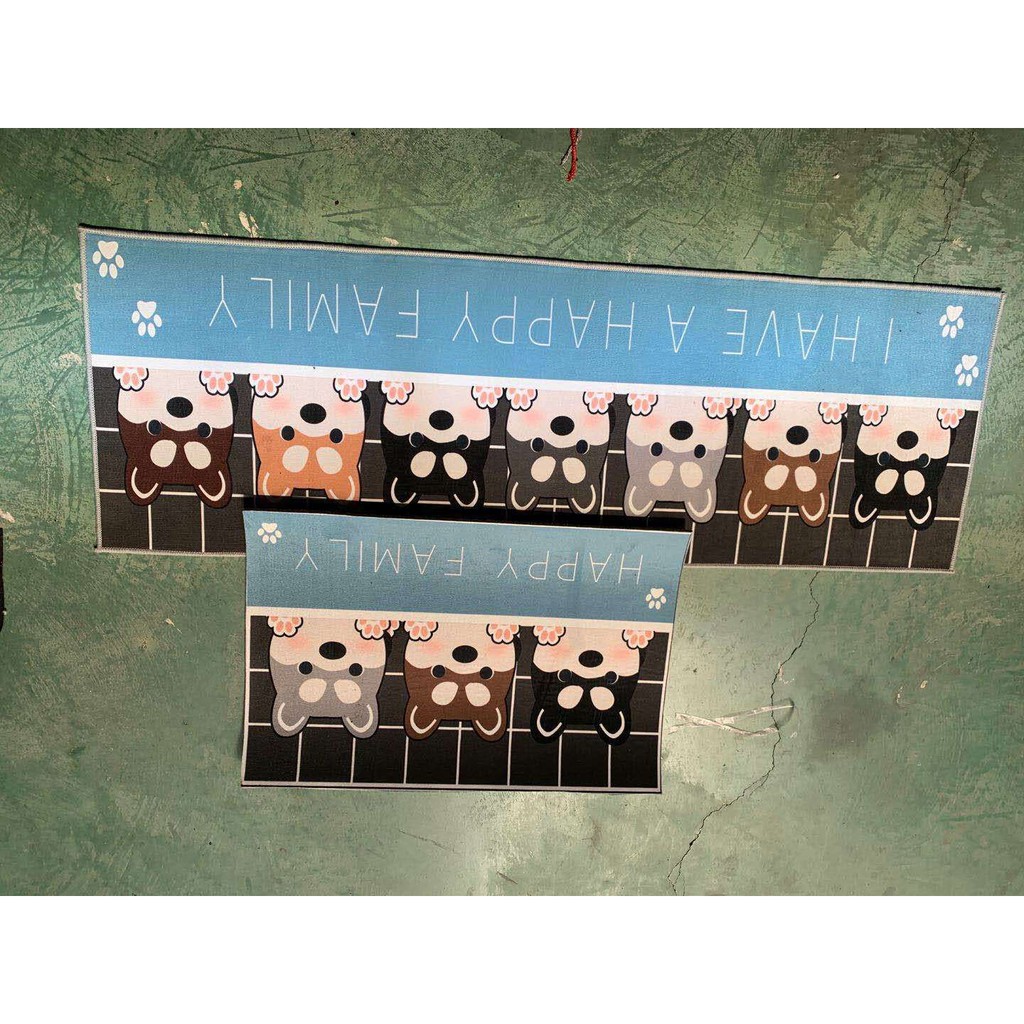 Bộ 2 thảm bếp 3D,free ship,mẫu những chú cún cute