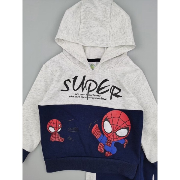 Bộ nỉ Spiderman người nhện HM xuất bé trai