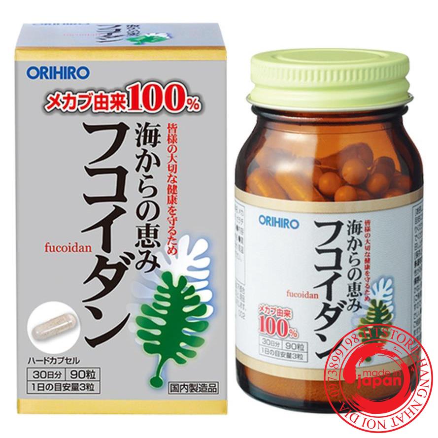 Tảo Fucoidan Orihiro 90 Viên Của Nhật, Mẫu mới