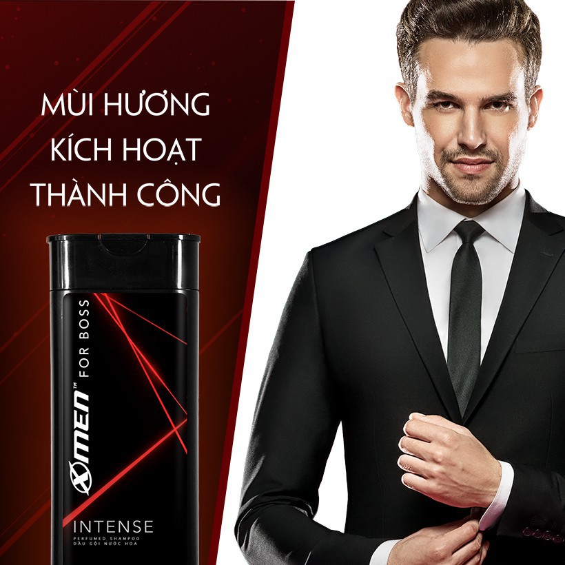 Dầu gội nước hoa X-Men For Boss Intense - Mùi hương trầm đầy nội lực 380g