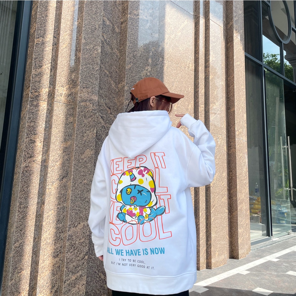 Áo khoác Hoodie nỉ bông KEEP IT COOL (Tặng kèm túi Tote)