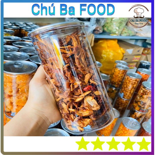 Khô Heo Cháy Tỏi 🐖Chú Ba FOOD🐖 | Thịt heo thật - Dai, Ngon, Chất lượng 300G(Cả Hộp)