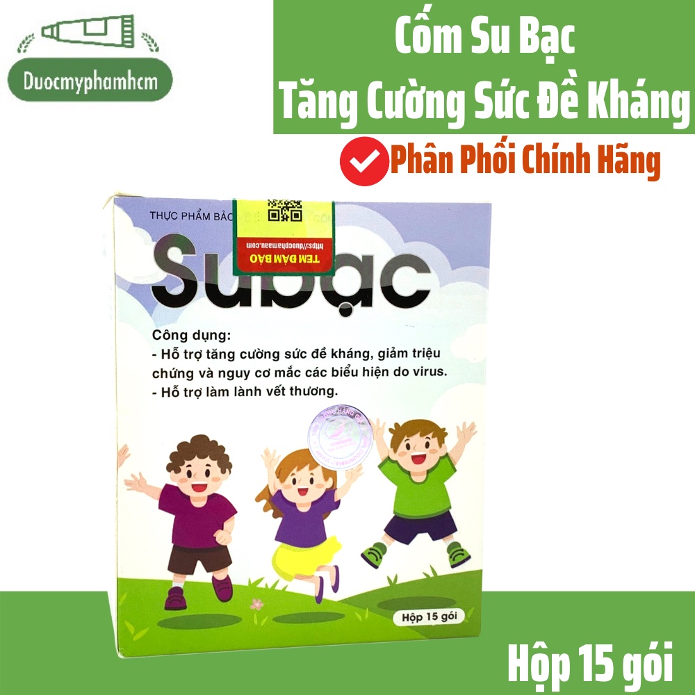 Cốm Su bạc - tăng cường sức đề kháng cho trẻ - Subac tăng miễn dịch cho bé từ lysine, cao lá xoài, vitamin C