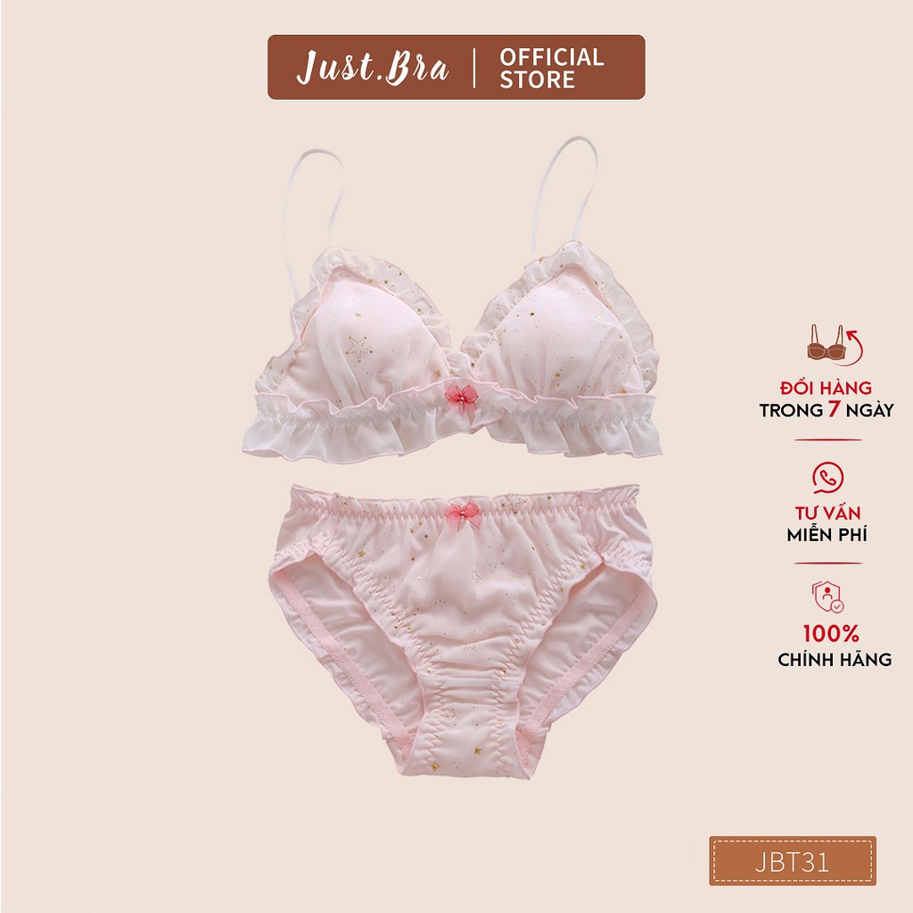 Set đồ lót Just Bra lấp lánh, công chúa JBT31