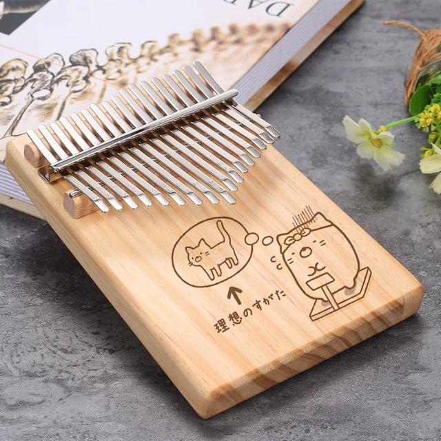 Tặng 4 phụ kiện Đàn Kalimba 17 Phím Cho Người Mới Tập _ Tặng tab , Túi , Búa , Khăn Lau [Combo tiết kiệm]