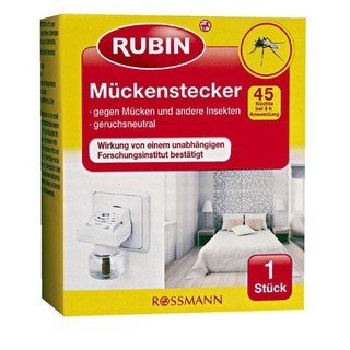 Bộ sản phẩm chống muỗi Rubin gồm 2 sản phẩm : Lọ Tinh dầu + Ổ cắm