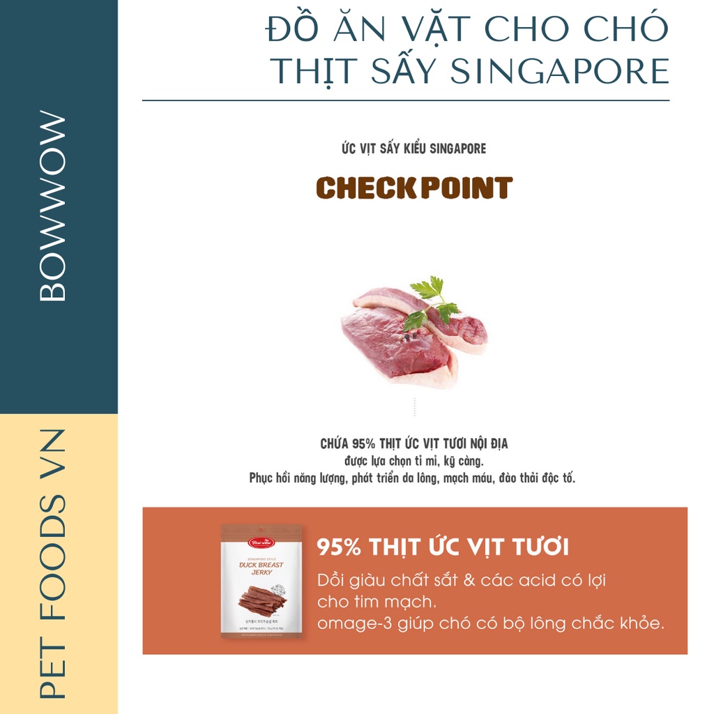 Thịt sấy kiểu Singapore cho chó BOWWOW 70g