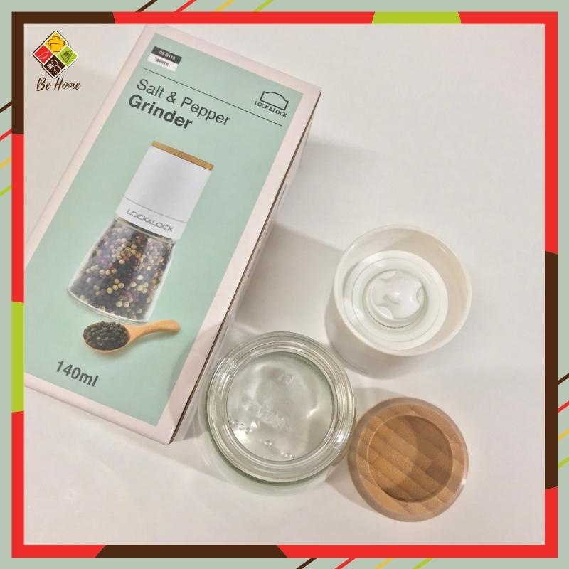 Dụng cụ xay tiêu BEHOMEMALL Lọ xay hạt tiêu cầm tay siêu nhanh bằng thủy tinh đa năng