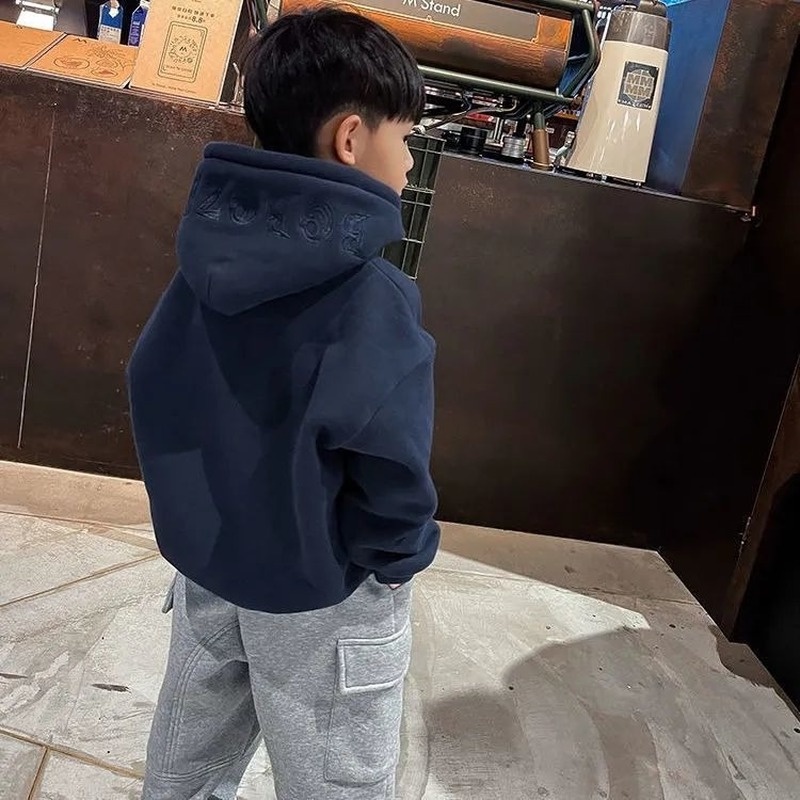 Áo Khoác Sweater Tay Dài Thêu Họa Tiết Thời Trang Thu Đông Mới Cho Bé Trai