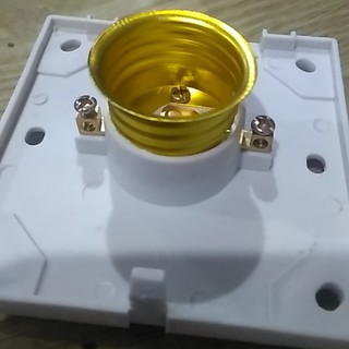 Đuôi đèn vuông ốp nổi gắn trần, tường E27 - Đế mỏng và dầy (tự chọn)