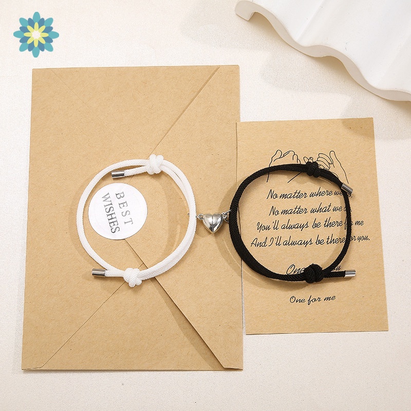 Vòng Tay Tình Bạn Bện Dây Thừng Nam Châm Thời Trang Cho Nam Nữ