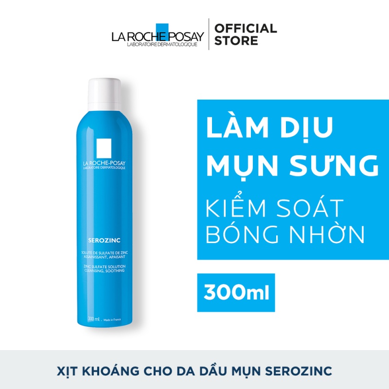 Bộ sản phẩm xịt khoáng giúp làm sạch &amp; làm dịu da La RochePosay Serozinc